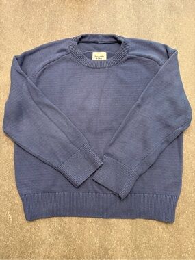 EUC Abercrombie & Fitch Women’s Madeline Blue Crewneck Sweater Size XL